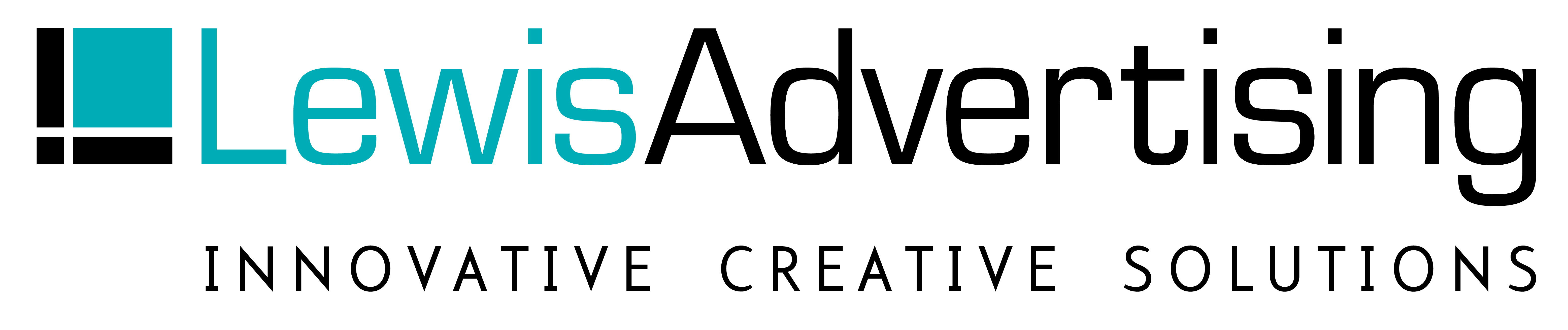 lewis advertising logo black and teal colors